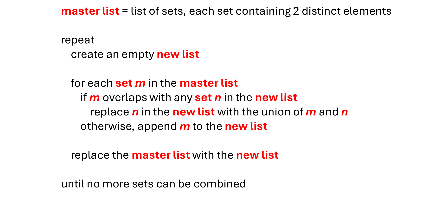 An Algorithm to Combine All-or-None Sets