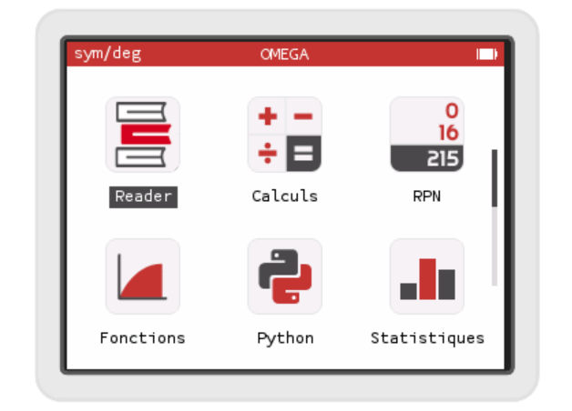 Ecran d'accueil avec votre app